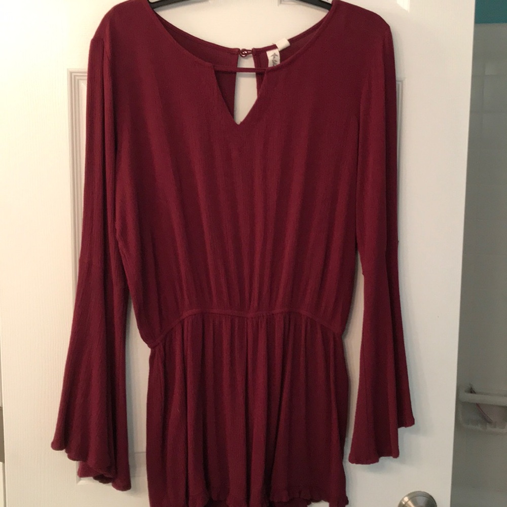 Burgundy romper